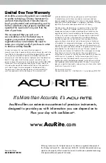 Preview for 12 page of ACU-RITE 06025RM Instruction Manual