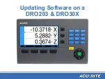 ACU-RITE DRO 203 Updating Software preview