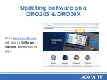 Preview for 3 page of ACU-RITE DRO 203 Updating Software