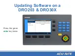 Preview for 16 page of ACU-RITE DRO 203 Updating Software