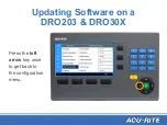 Preview for 22 page of ACU-RITE DRO 203 Updating Software