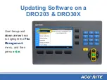 Preview for 24 page of ACU-RITE DRO 203 Updating Software