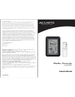 ACU-RITE Weather Forecaster 00821 Instruction Manual preview