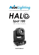 Предварительный просмотр 1 страницы AcueLighting HALO Sport 100 User Manual