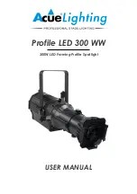 Предварительный просмотр 1 страницы AcueLighting Profile LED 300 WW User Manual