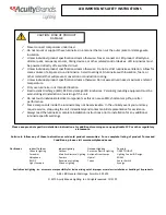 Preview for 2 page of Acuity Brands Lighting Holophane Wallpack HLWCP2 Installation And Maintenance Manual