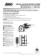 Acuity Brands Lighting Juno MonoLine L Wall Feed MLP165 Installation Instructions предпросмотр