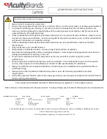 Preview for 2 page of Acuity Brands Lighting Lithonia Lighting CSXW LED Instructions Manual