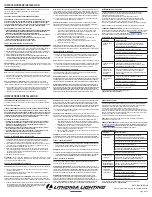 Preview for 4 page of Acuity Brands Lighting Lithonia Lighting LIL LED 30K MVOLT Manual