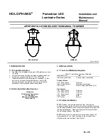 Preview for 3 page of Acuity Brands Lighting Pedestrian LED Luminaire Series Installation And Maintenance Manual