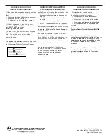 Preview for 2 page of Acuity Brands LITHONIA LIGHTING 1241DP RE Installation Instructions