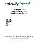 Preview for 1 page of Acuity Controls GR2400 Operation, Programming And Maintenance Manual