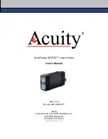 Preview for 1 page of Acuity AccuRange AR2700 User Manual