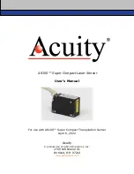 Acuity AR100 Super Compact Laser Sensor User Manual preview