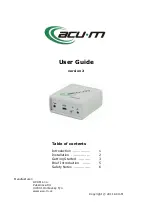 Preview for 1 page of ACUM ACU-M User Manual