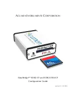 Acumen DataBridge SDR2-CF Configuration Manual предпросмотр