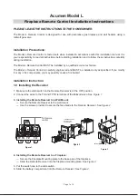 Preview for 5 page of Acumen Model L Operating Instructions Manual