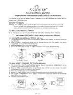 Acumen WMT-04 Operation Instructions Manual preview