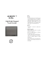 Предварительный просмотр 1 страницы Acura Embedded ACUBRITE 15-PNL Manual