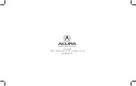 Предварительный просмотр 1 страницы Acura 08E90-T6N-200-01 User'S Information Manual