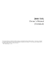 Preview for 1 page of Acura 2008 TSX Owner'S Manual