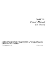 Preview for 1 page of Acura 2009 TL Navigation System Owner'S Manual