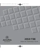 Preview for 1 page of Acura 2010 TSX Navigation System Advanced Technology Manual