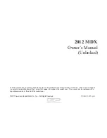 Preview for 1 page of Acura 2012 MDX Owner'S Manual