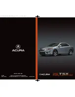 Acura 2012 TSX Advanced Technology Manual preview