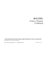 Preview for 1 page of Acura 2012 ZDX Owner'S Manual