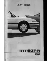 Preview for 1 page of Acura Integra 1987 Manual