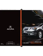 Preview for 1 page of Acura MDX 2013 Advanced Technology Manual