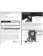 Preview for 1 page of AcuRite 00891A2 Instruction Manual