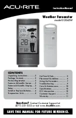 Preview for 1 page of AcuRite 02045W Instruction Manual