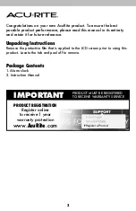 Preview for 2 page of AcuRite 13019W2 Instruction Manual