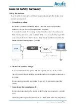 Preview for 3 page of Acute ADP1025 User Manual