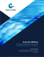 Предварительный просмотр 1 страницы Acuva Eco NX-Silver Owner'S Product Manual