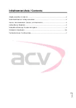 Preview for 2 page of ACV 771024-3011 Manual