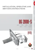 Preview for 1 page of ACV BG 2000-S 100 Installation, Operating And Servicing Instruction