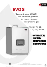 ACV EVO S 100 Installation, Use And Maintenance Instructions preview