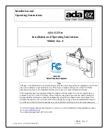 Preview for 1 page of Ada Ez Pro 700002 Operating Instructions Manual