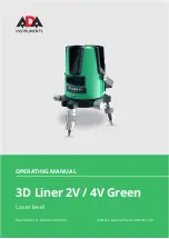 ADA INSTRUMENTS 3D Liner 2V Green Operating Manual preview