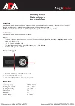 ADA INSTRUMENTS AngleRuler Operating Manual preview