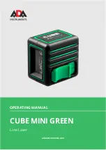 Предварительный просмотр 1 страницы ADA INSTRUMENTS CUBE MINI GREEN Operating Manual