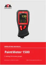 Предварительный просмотр 1 страницы ADA INSTRUMENTS PaintMeter 1500 Operating Manual