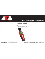 Preview for 1 page of ADA INSTRUMENTS ZSM 330 Operating Manual