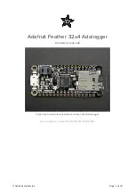 Preview for 1 page of Adafruit Industries Feather 32u4 Adalogger Instructions Manual