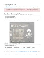 Предварительный просмотр 21 страницы Adafruit AirLift Shield ESP32 Manual