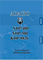 Preview for 1 page of Adagio KDP-8826 Owner'S Manual