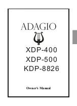 Preview for 3 page of Adagio KDP-8826 Owner'S Manual